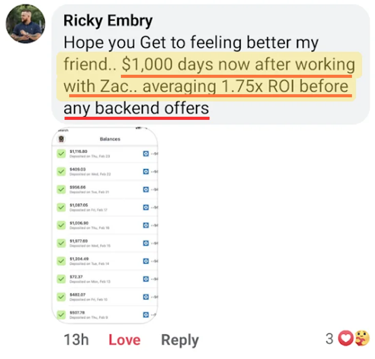 Ricky Embry: $1,000 days